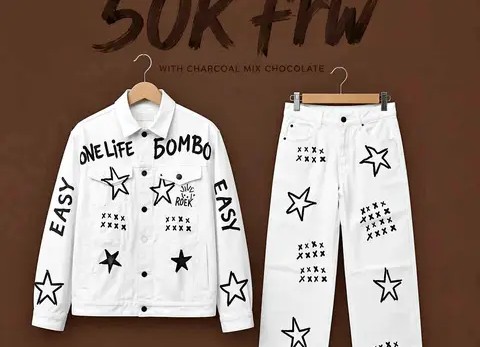 Jacket and pant with white color
